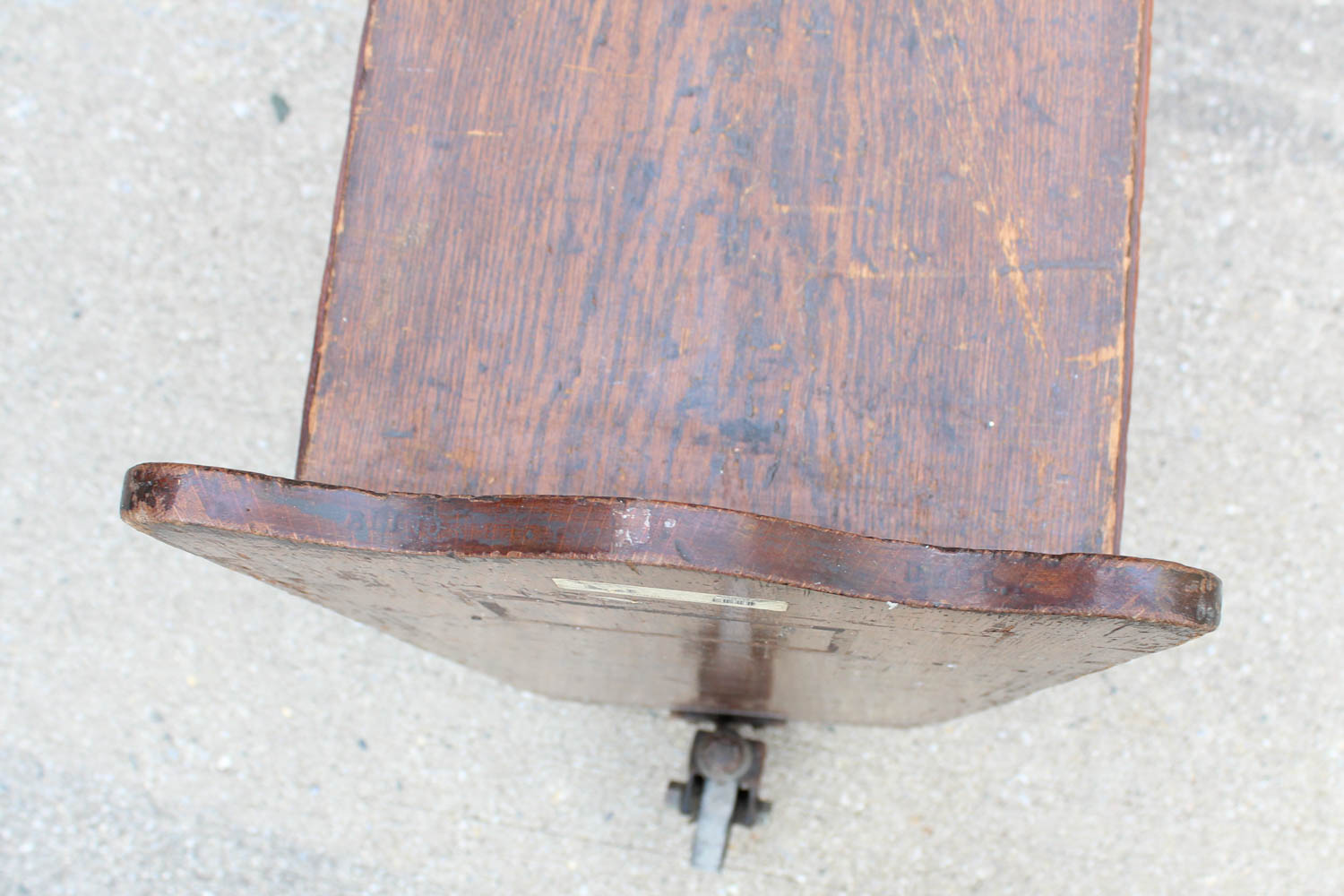 Antique Oak Rolling Library Cart
