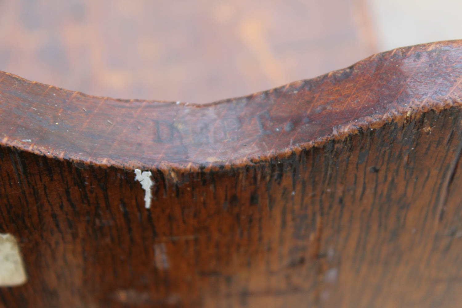 Antique Oak Rolling Library Cart