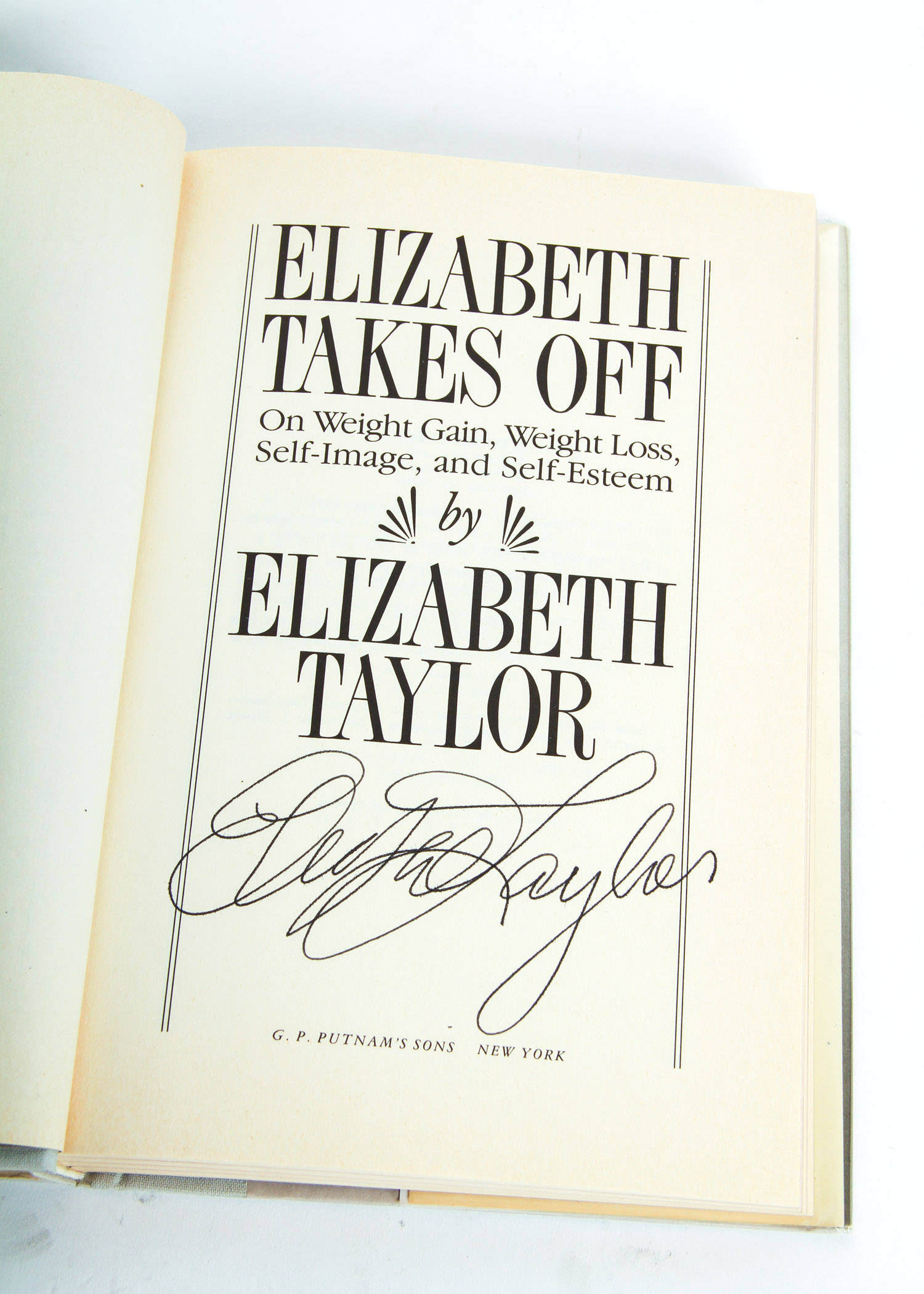 Signed First Edition of "Elizabeth Takes Off" by Elizabeth Taylor