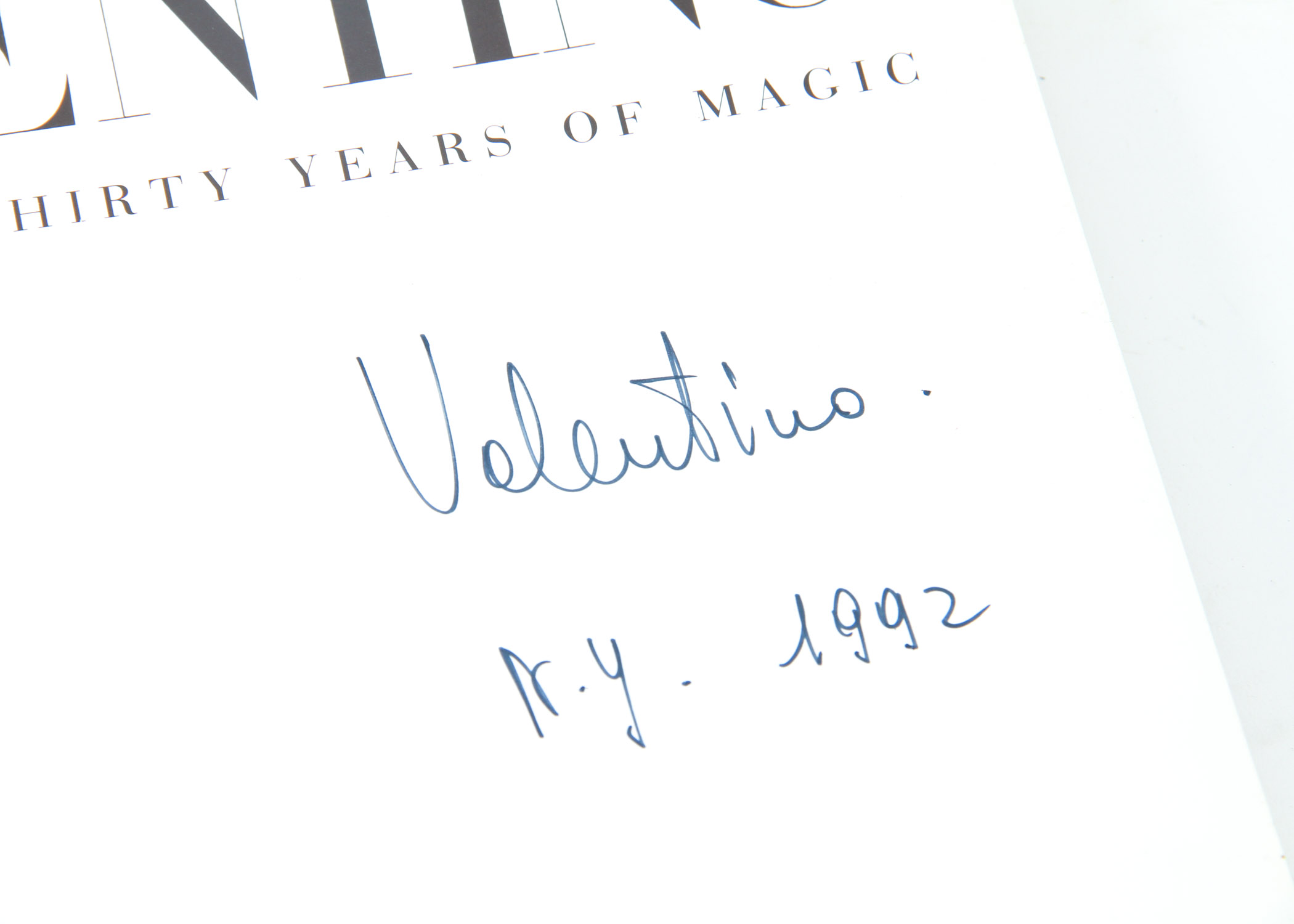 "Valentino, Thirty Years of Magic" by Marie Paule Pelle, Signed by Valentino