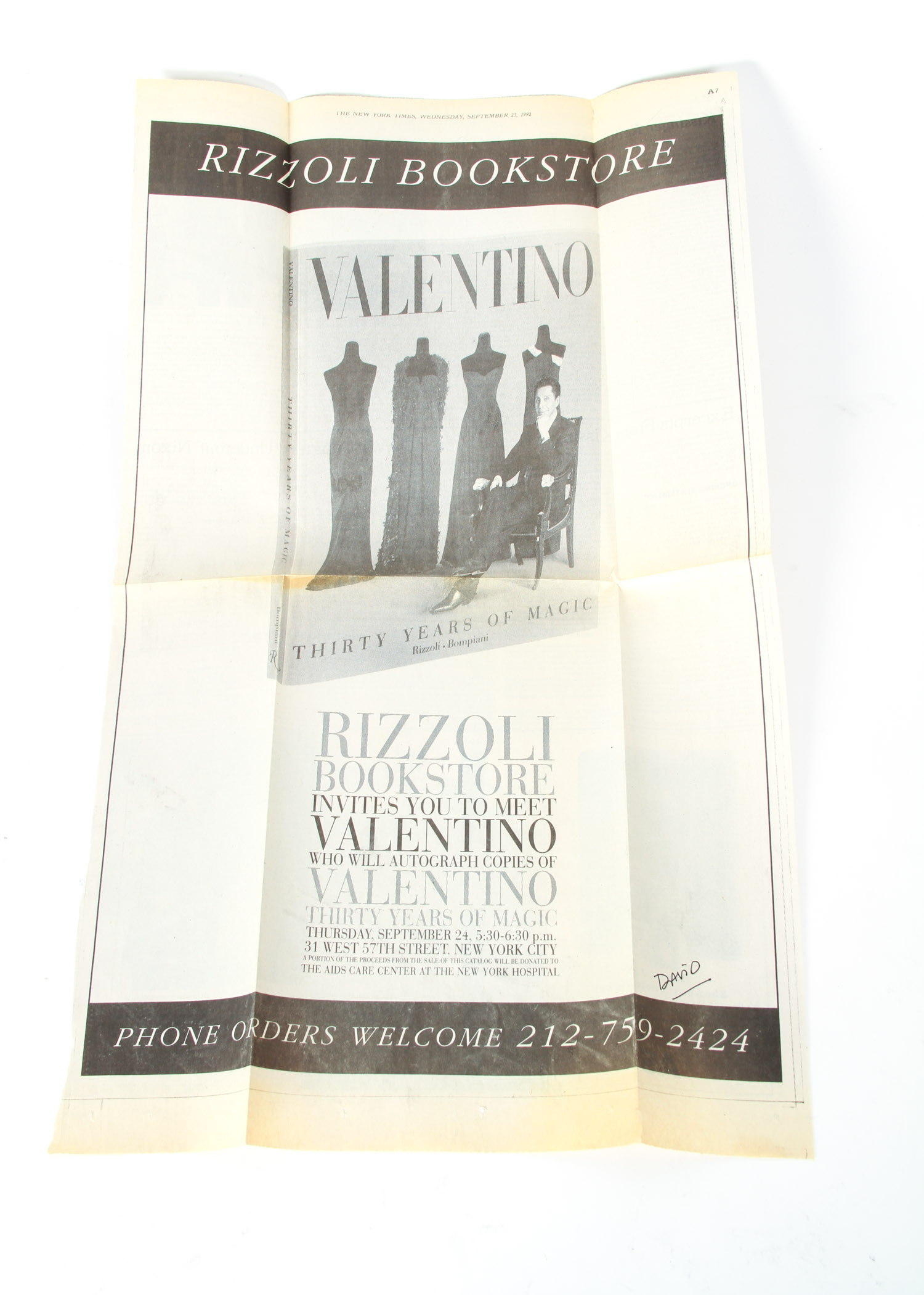 "Valentino, Thirty Years of Magic" by Marie Paule Pelle, Signed by Valentino