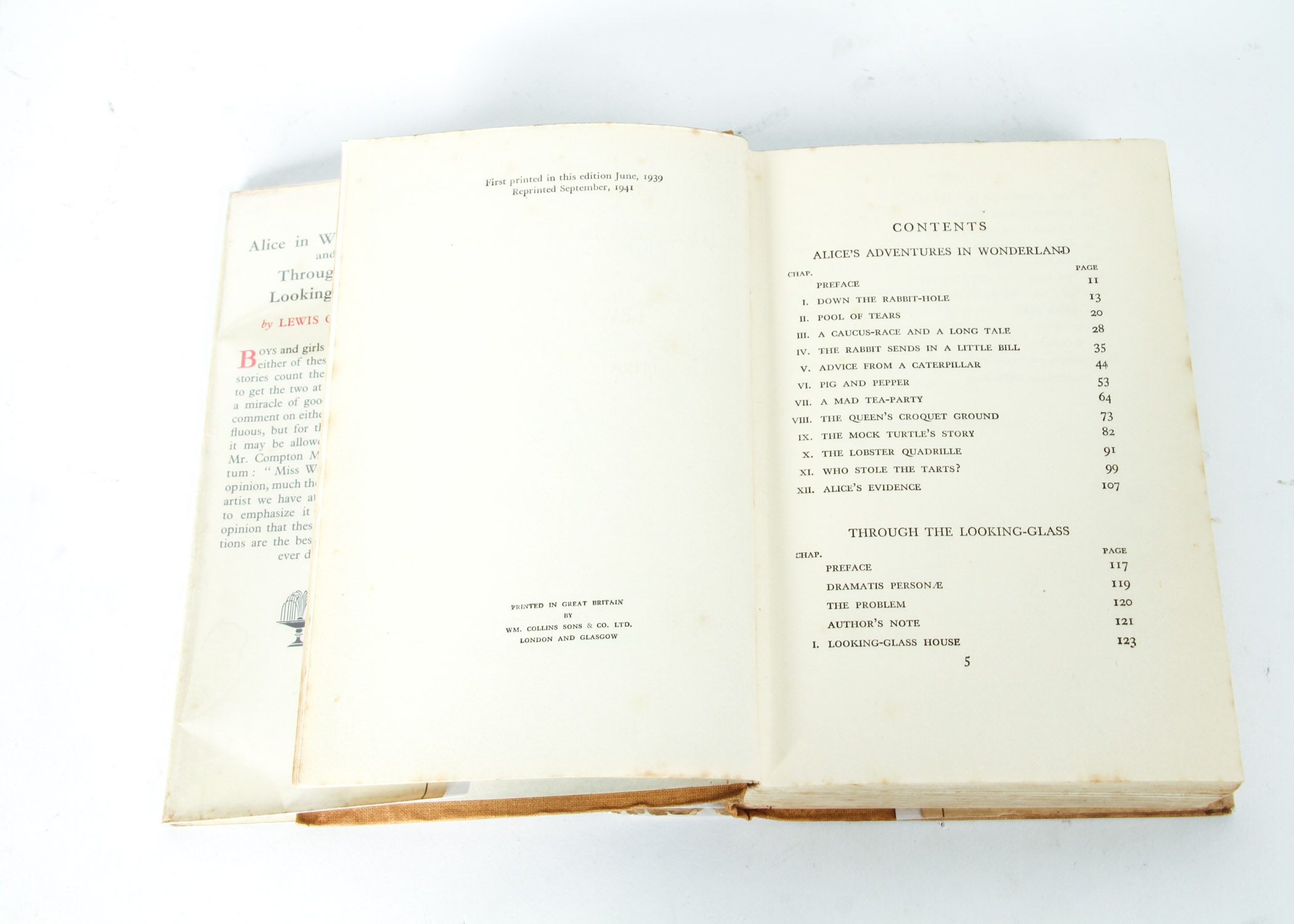 "Alice's Adventures In Wonderland and Through the Looking-Glass"  by Lewis Caroll