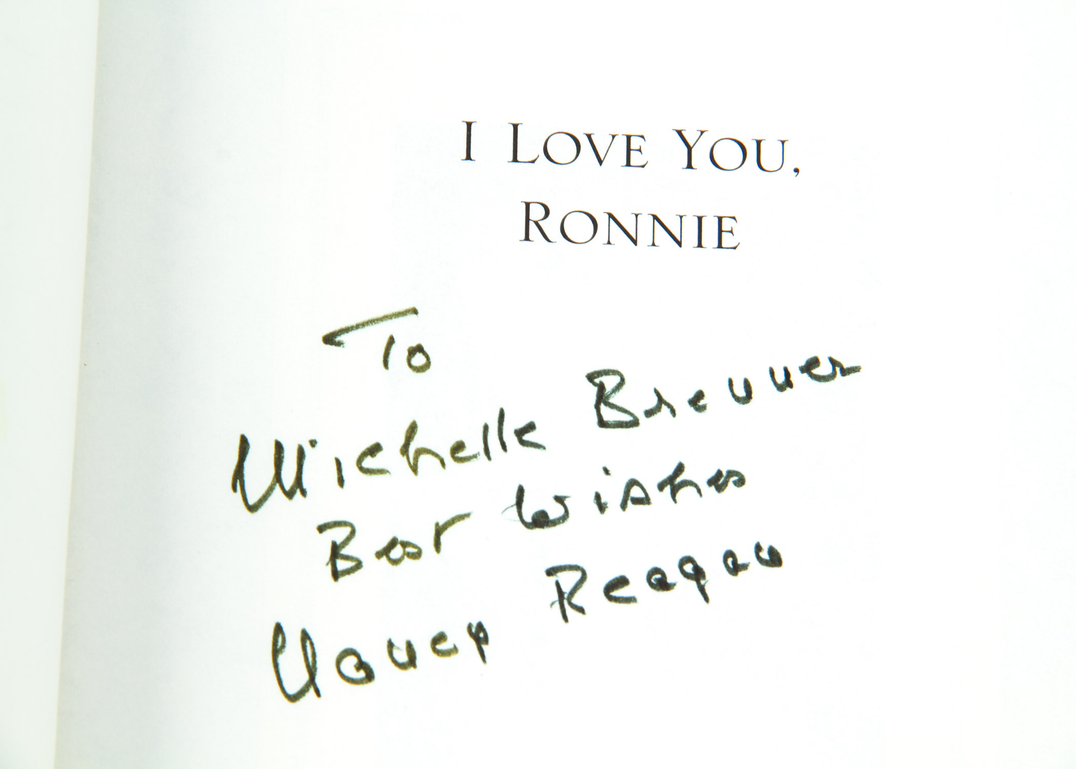 "I Love You, Ronnie" by Nancy Reagan, Signed First Edition