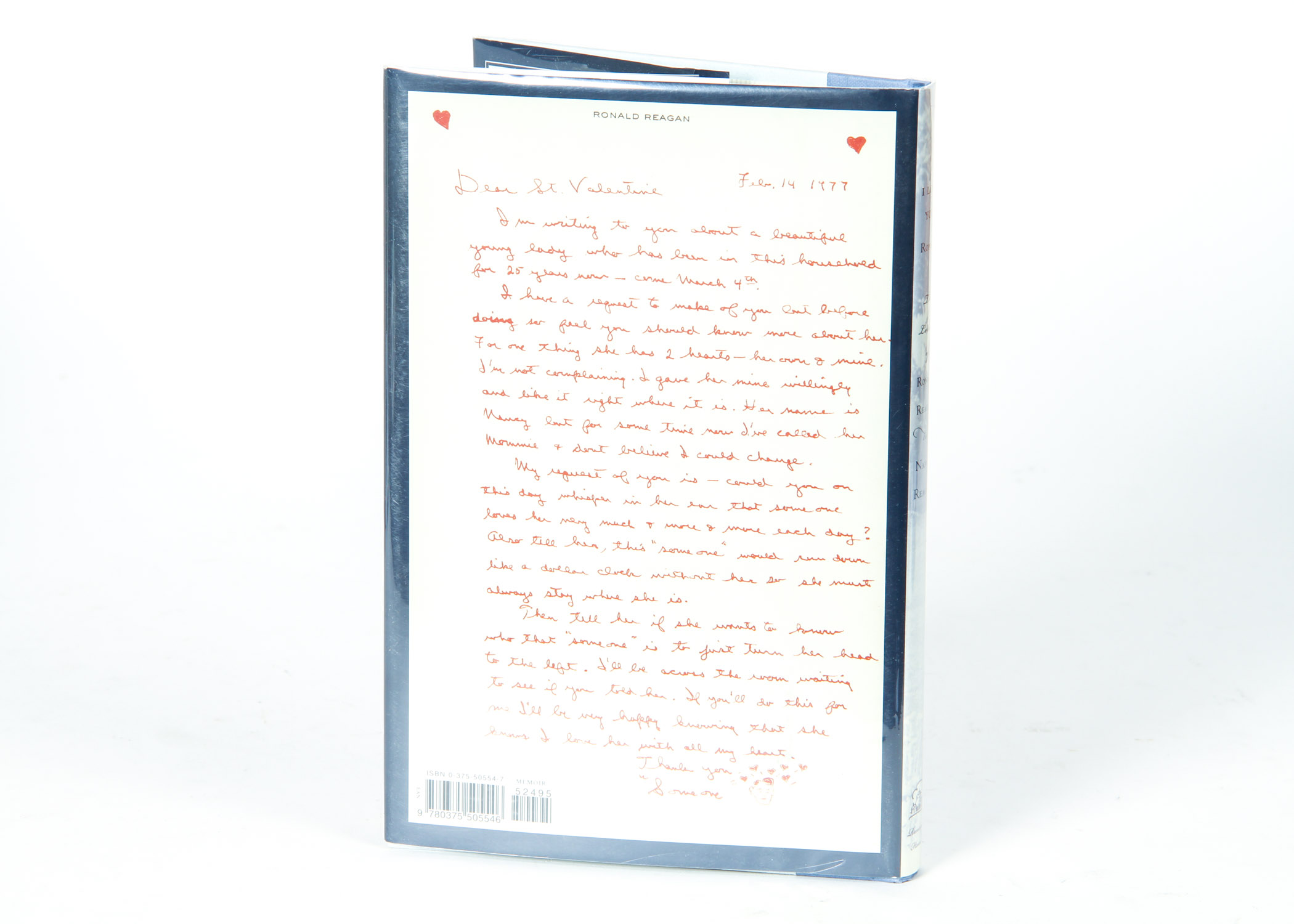 "I Love You, Ronnie" by Nancy Reagan, Signed First Edition