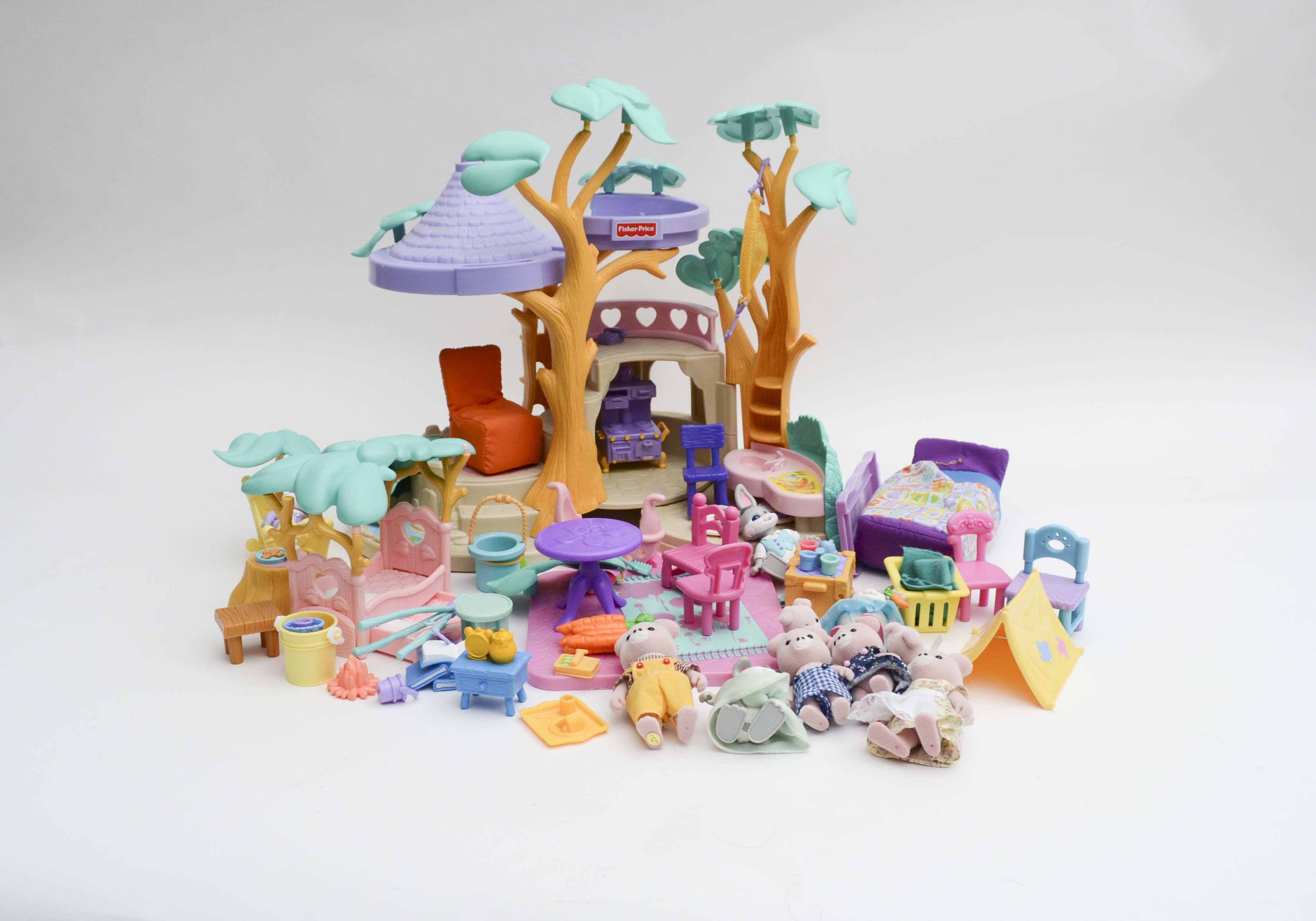 Fisher Price "Hideaway Hollow" Bunny Treehouse with Accessories