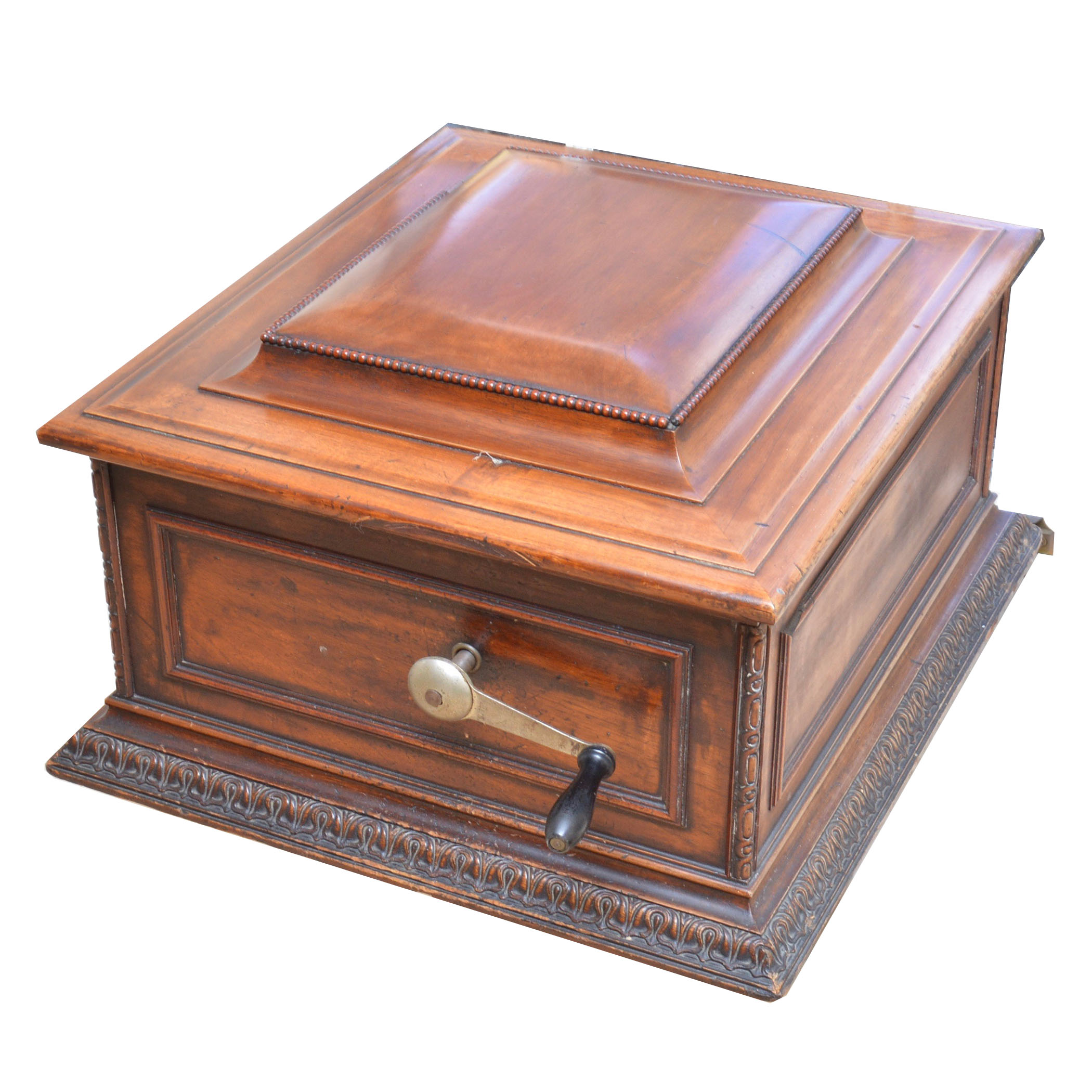 Rare Antique "Regina" Double Comb Music Box and Several Record Tins