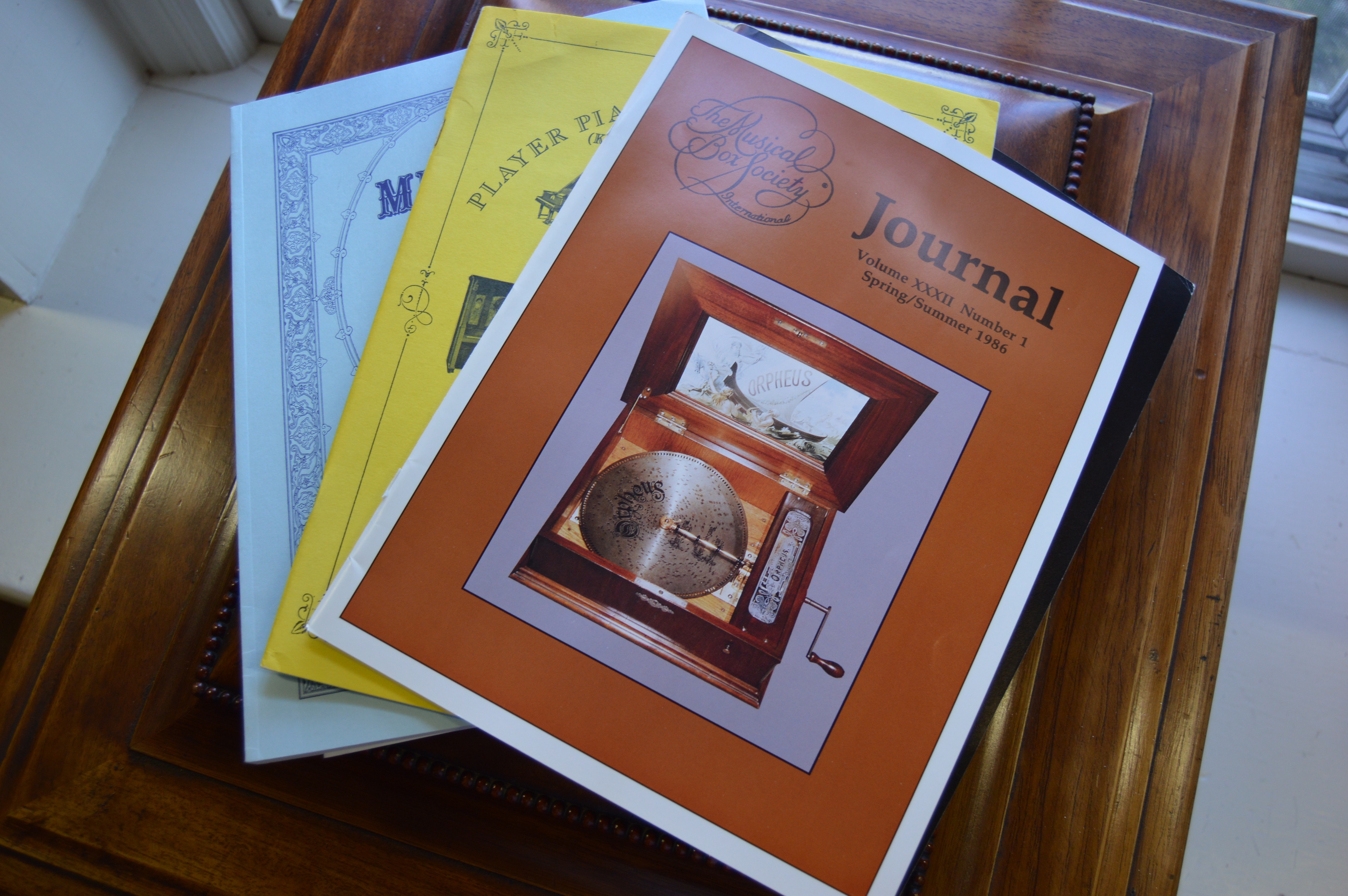 Rare Antique "Regina" Double Comb Music Box and Several Record Tins