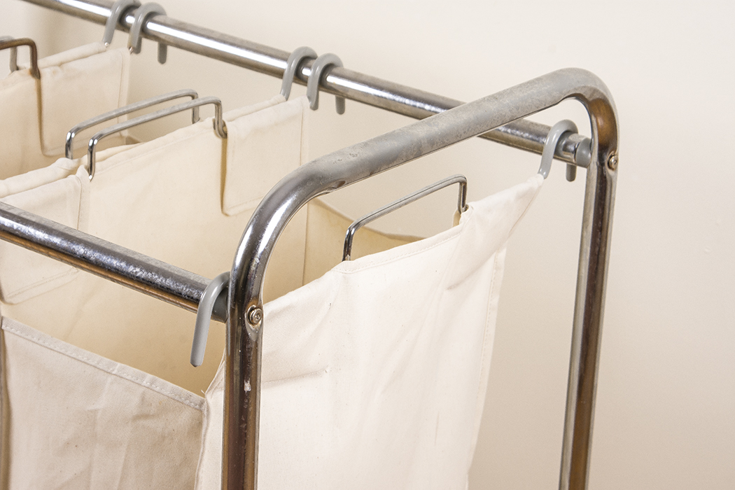 Rolling Laundry Cart and Clothes Folding Gadget