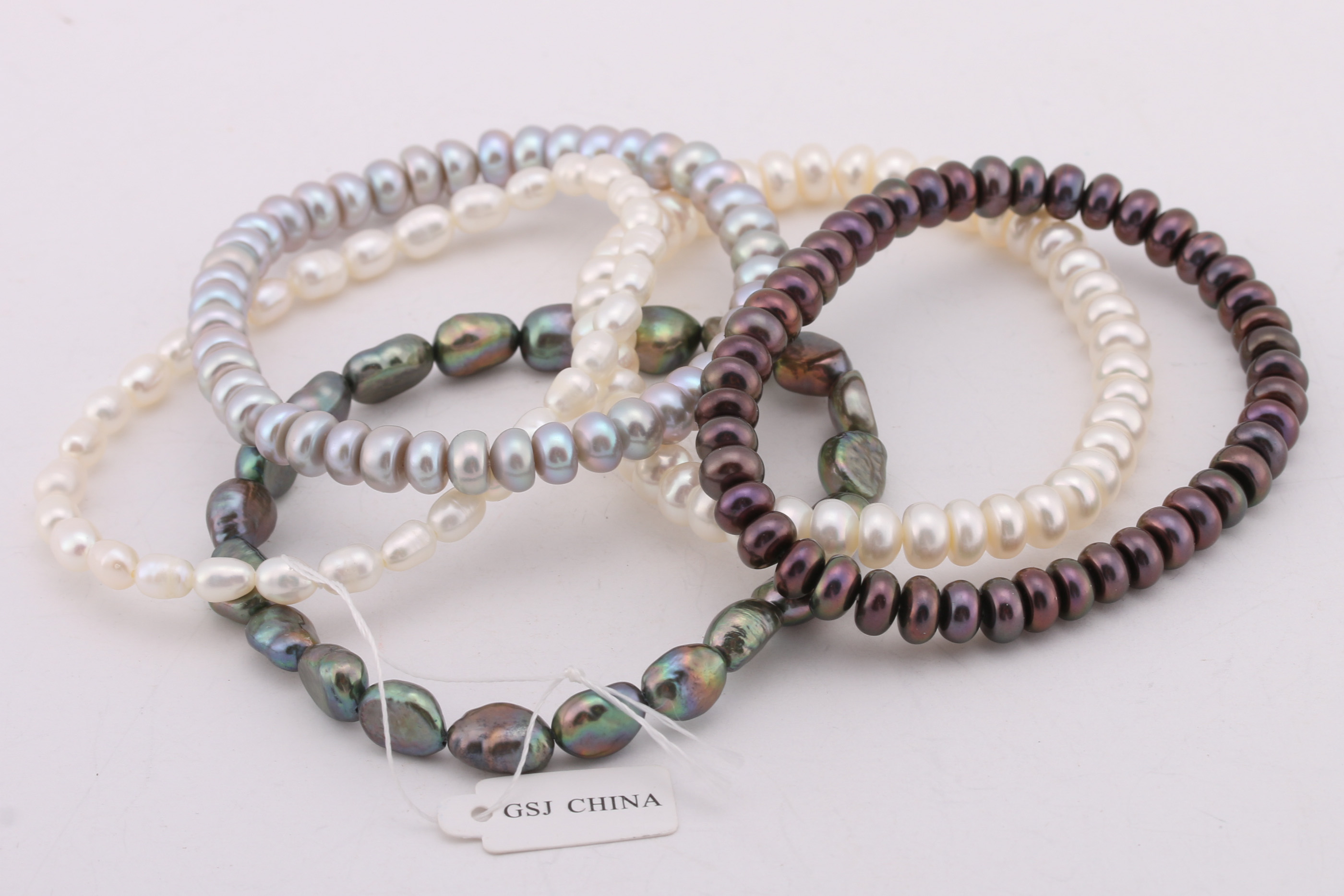 Dyed Freshwater Pearl Necklace and Bracelets