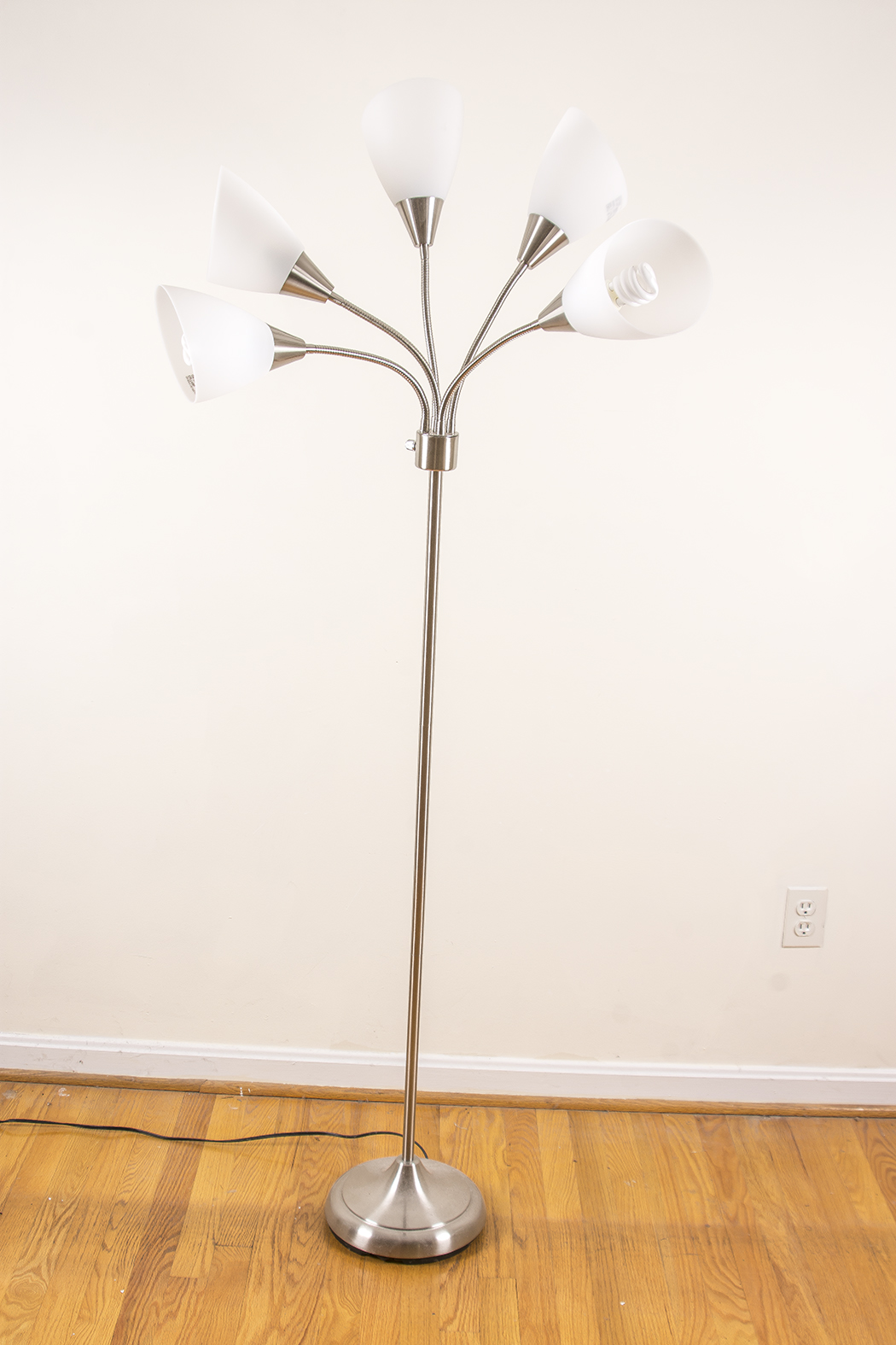 Silver Tone Multi-Arm Floor Lamp