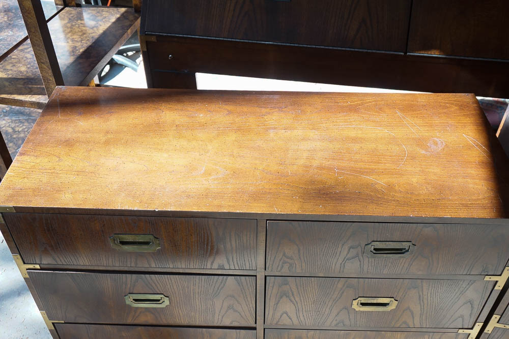 "Campaigner"  Oak Chest of Drawers by Dixie Furniture