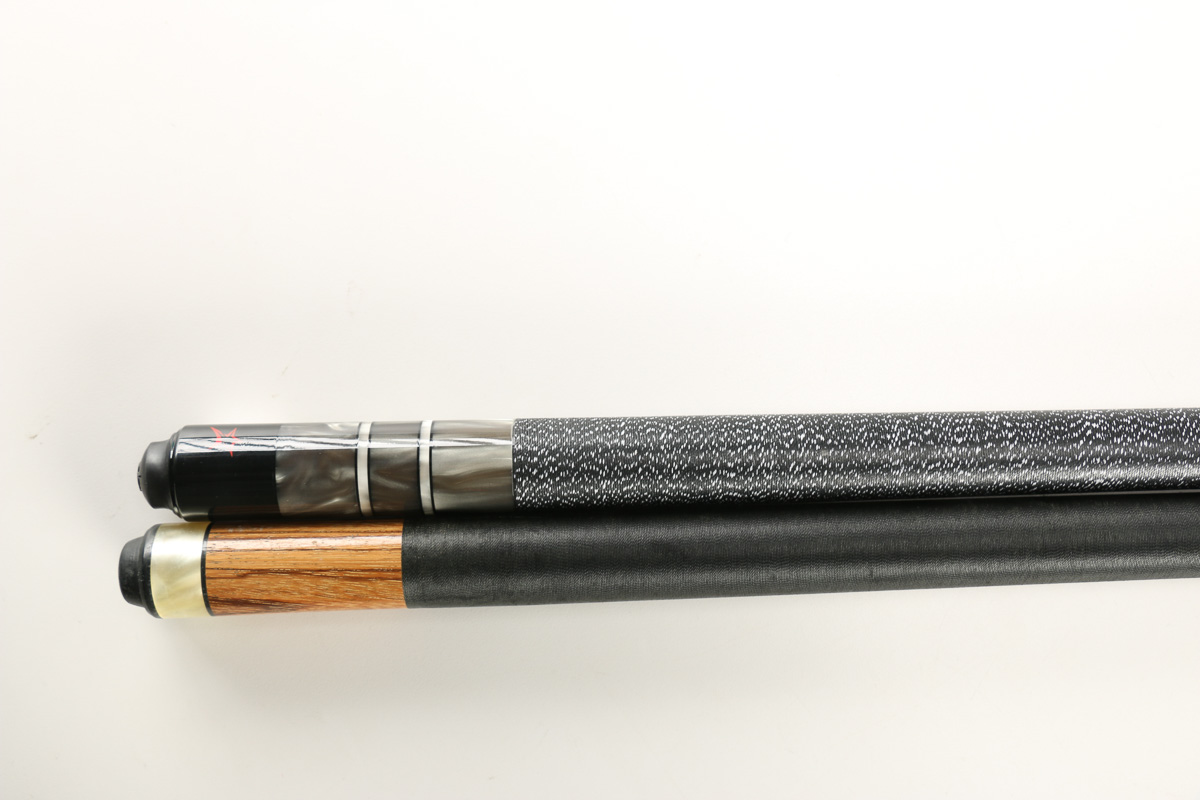 Two McDermott Proline Pool Cue Sticks and Leather Case