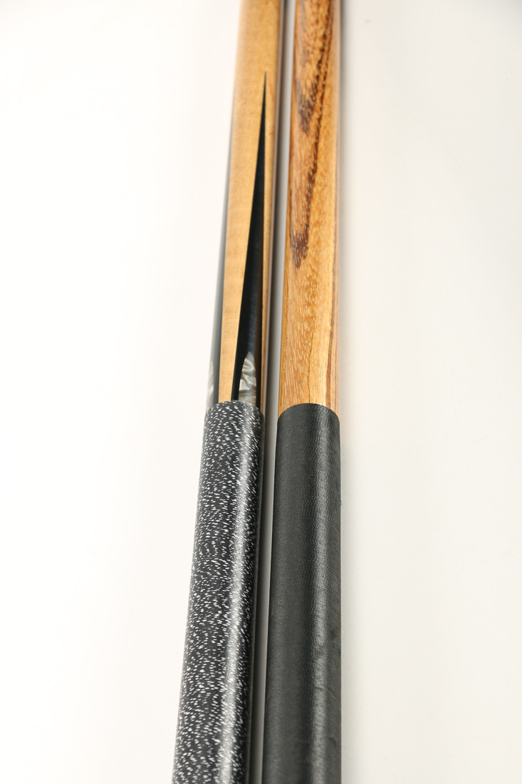 Two McDermott Proline Pool Cue Sticks and Leather Case