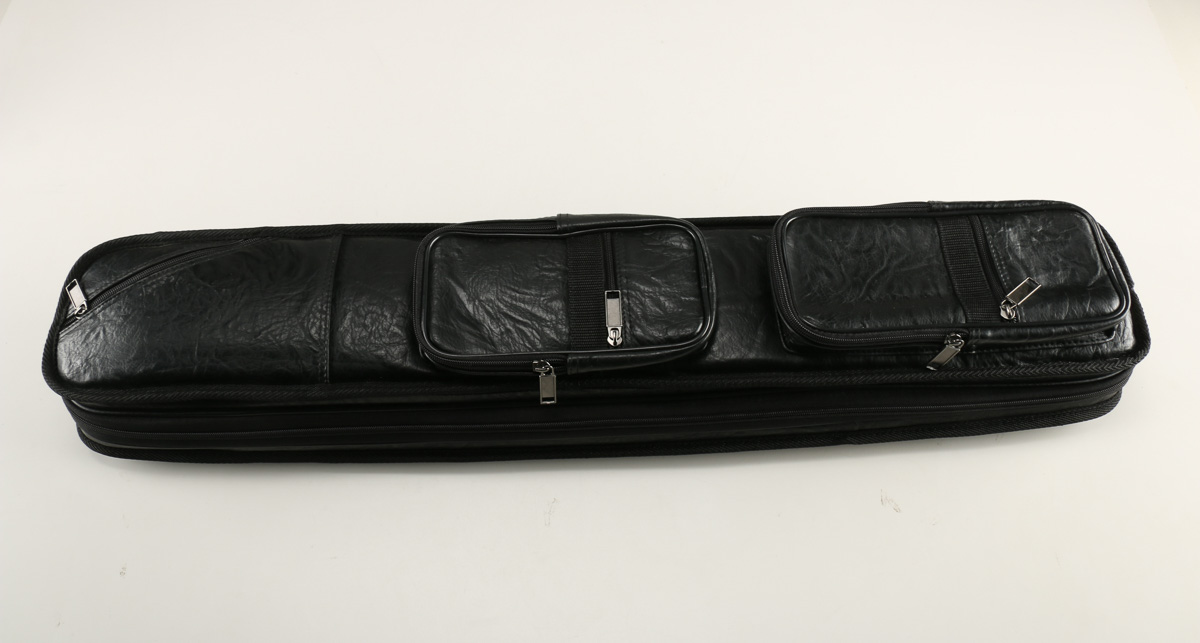 Two McDermott Proline Pool Cue Sticks and Leather Case