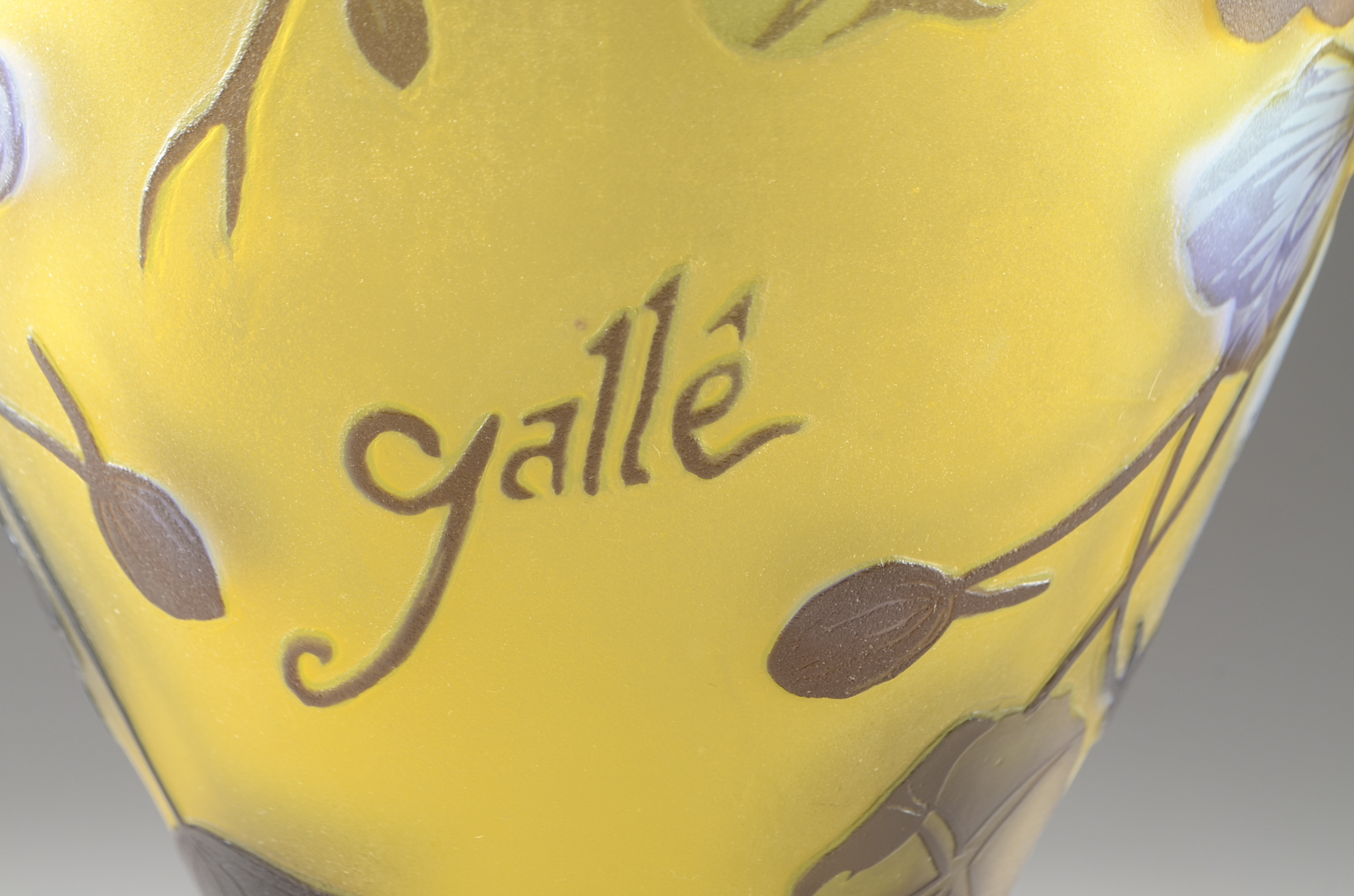 Reproduction Gallé Glass Vase