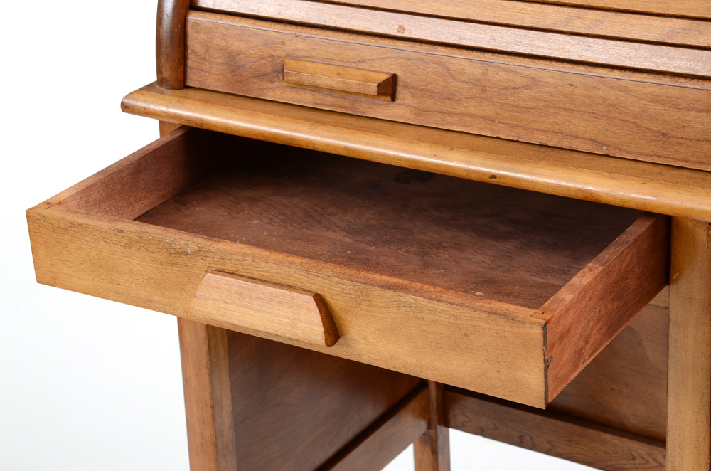 Roll Top Wood Desk