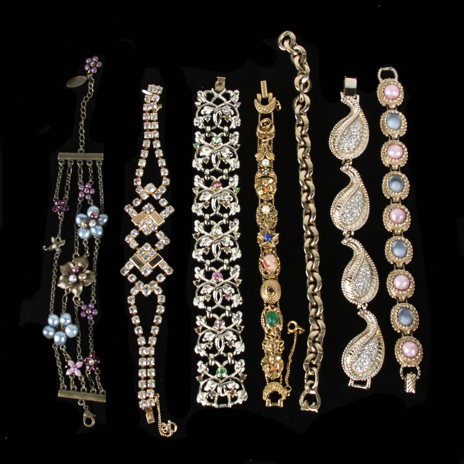 Set of Seven Designer Costume Bracelets