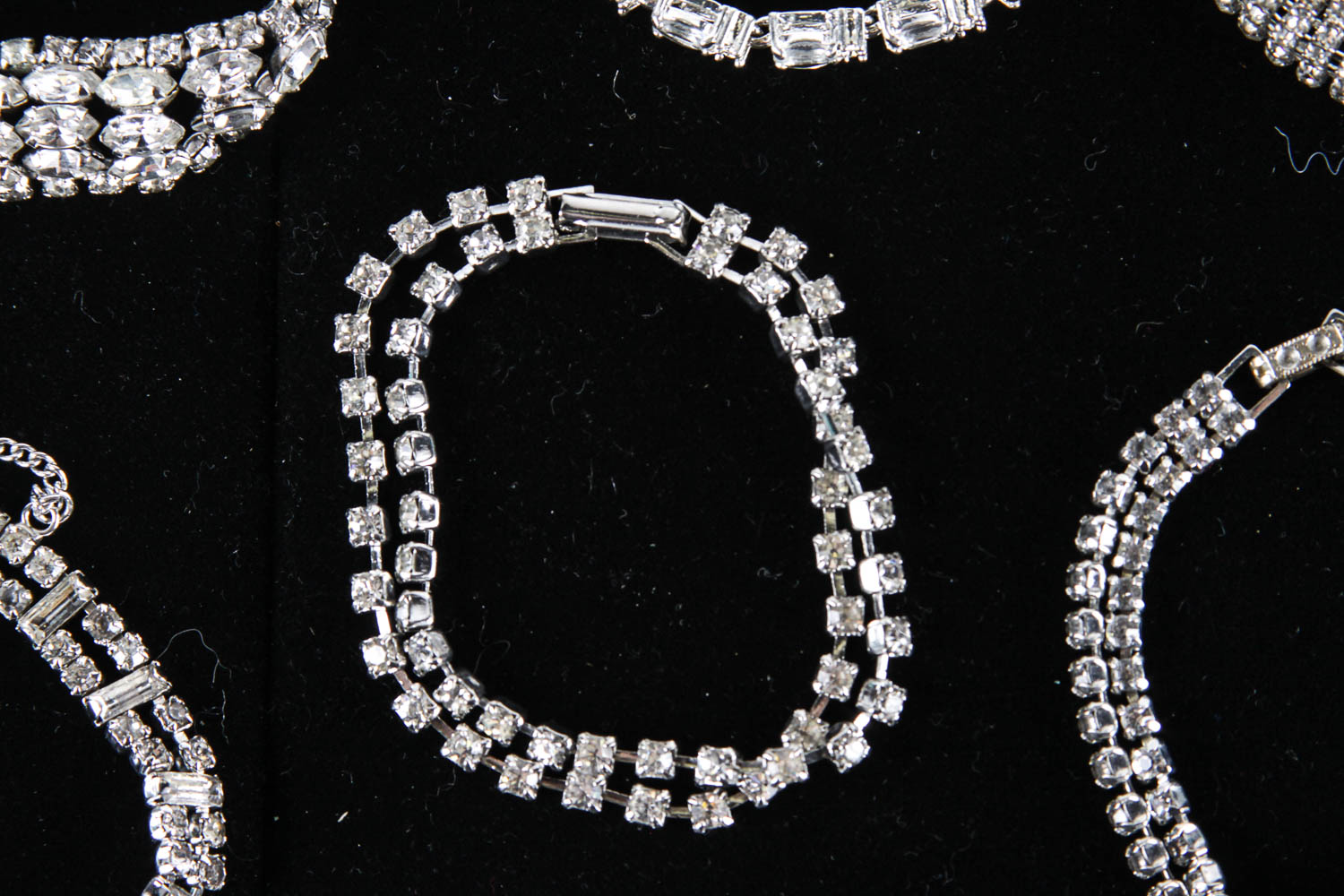 Collection of  Rhinestone Costume Bracelets