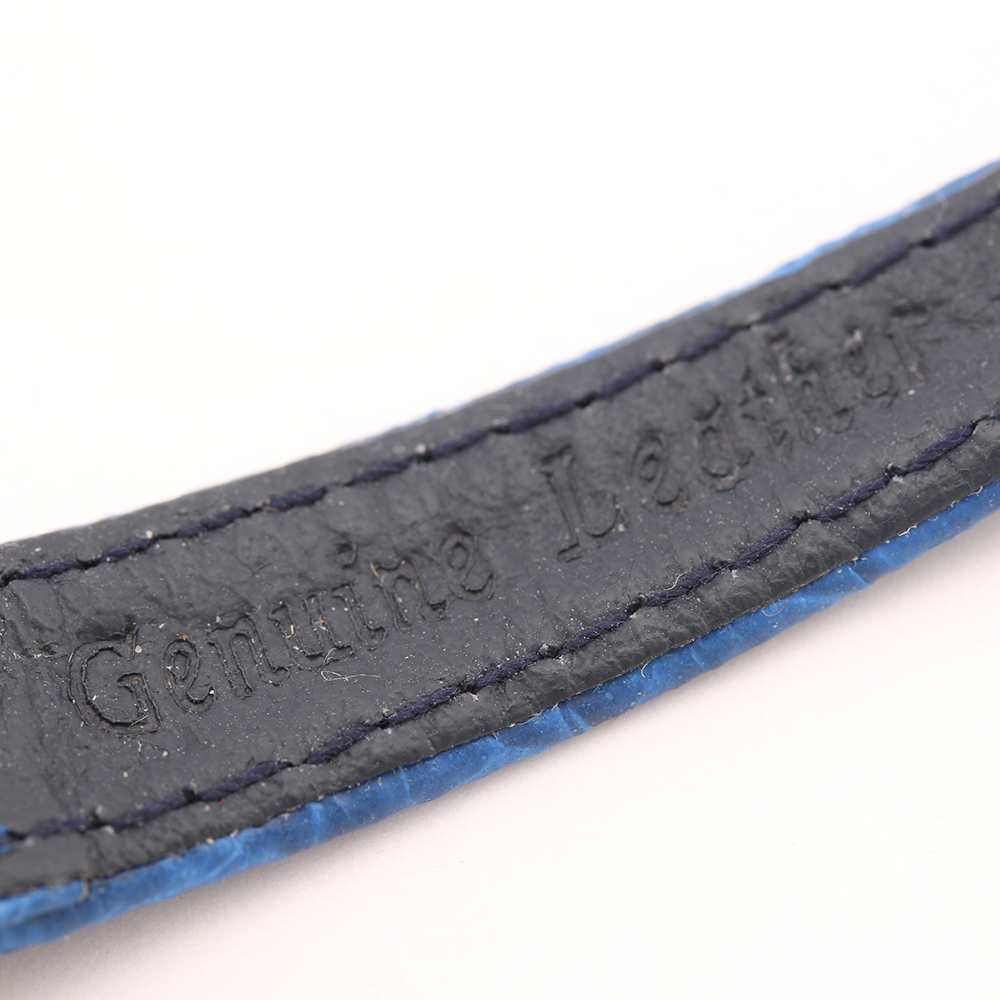 Blue and Gold Tone Gitano Leather Watch