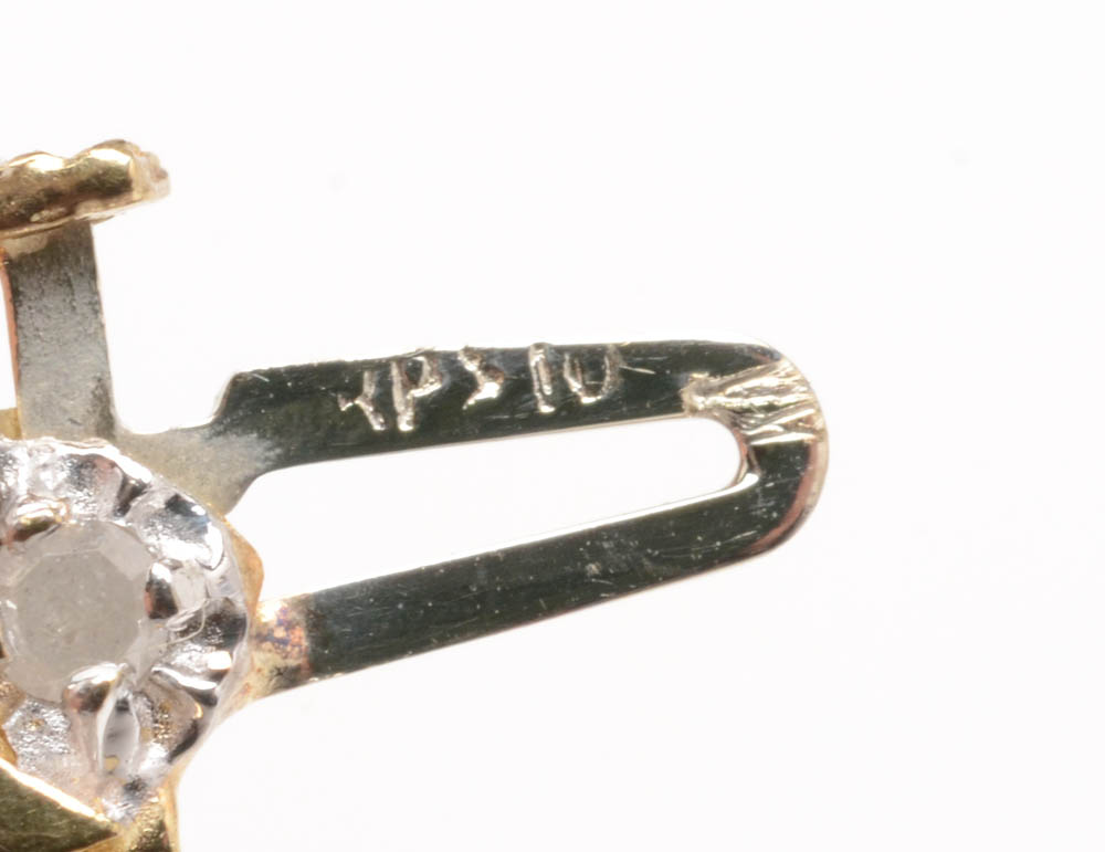 10K Yellow Gold Diamond "X" Link Bracelet