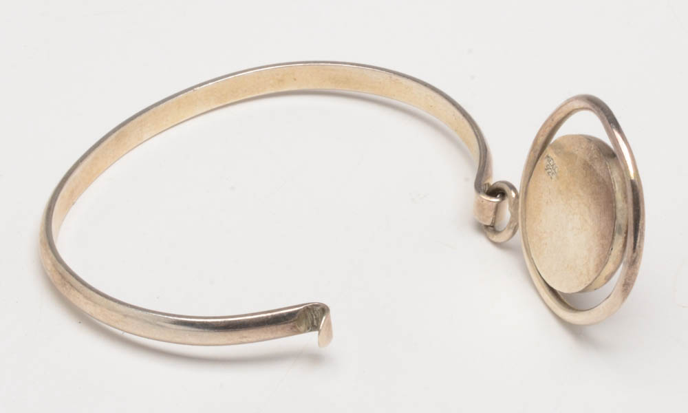 Vintage Mexican Sterling Silver and Dyed Red Coral Openwork Bracelet