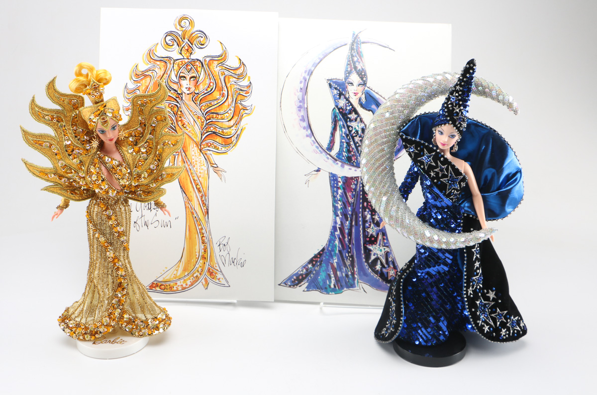 Bob Mackie "Goddes of the Sun" and "Moon Goddess" Barbie Dolls