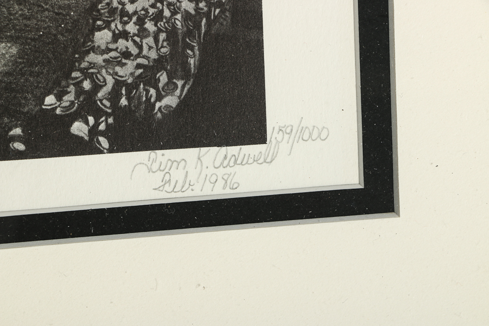 Tim K. Adwell Offset Lithograph "Monument Circle Farewell Parade"