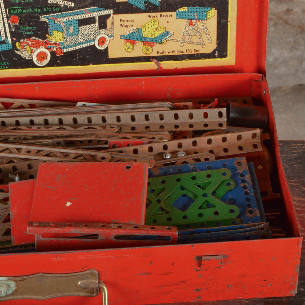 Three Vintage Erector Sets