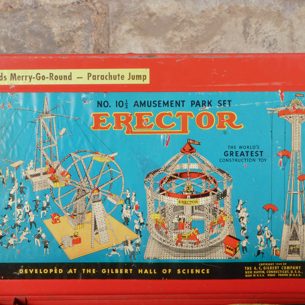 Three Vintage Erector Sets