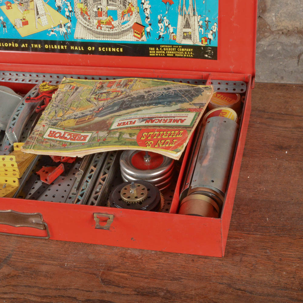 Three Vintage Erector Sets