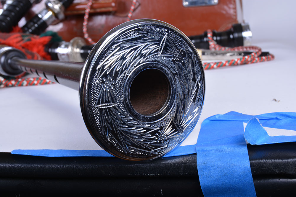 Green and Red Tartan Bagpipes