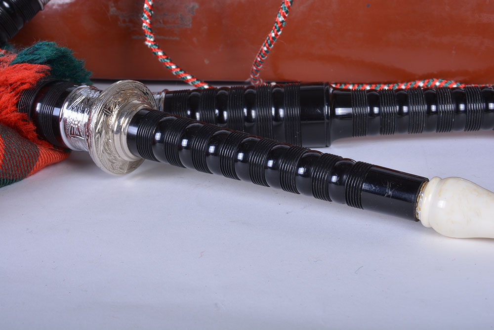 Green and Red Tartan Bagpipes