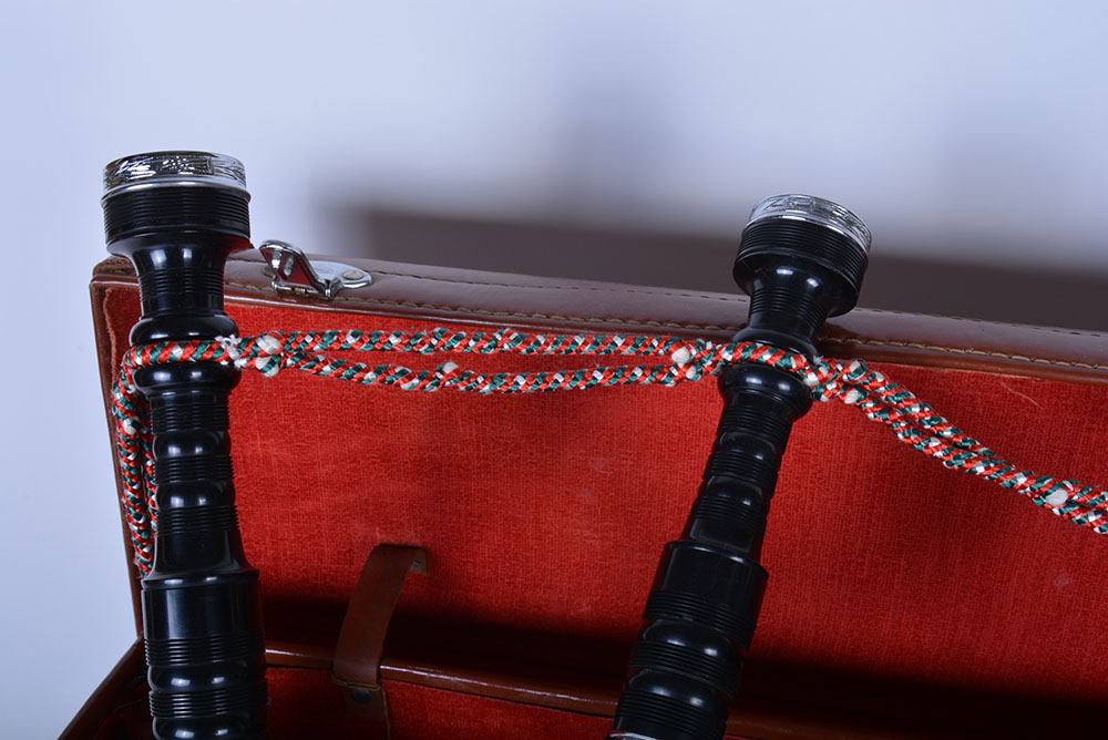 Green and Red Tartan Bagpipes