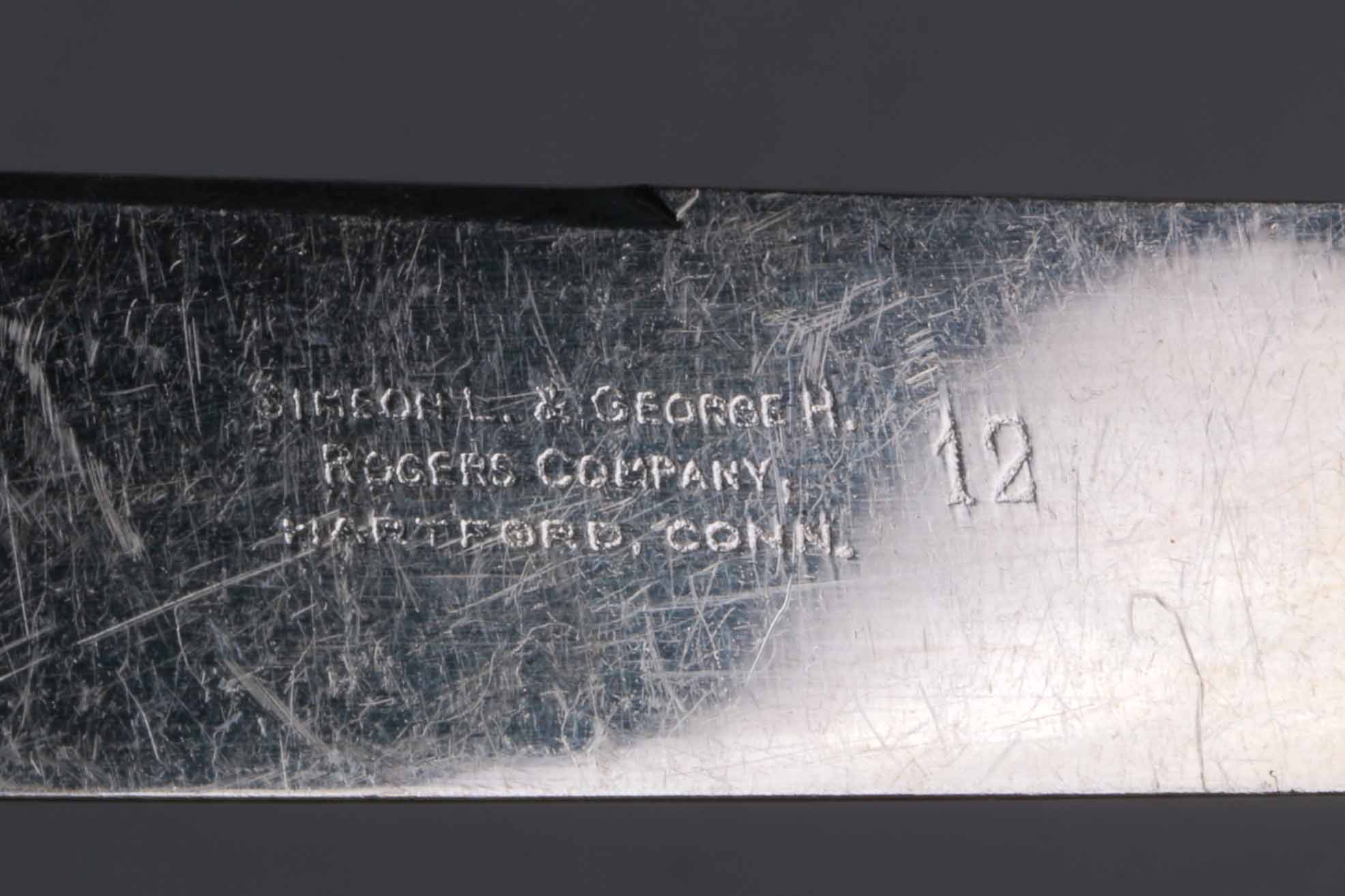 Simeon And George Rogers Silver Plate Knife Set