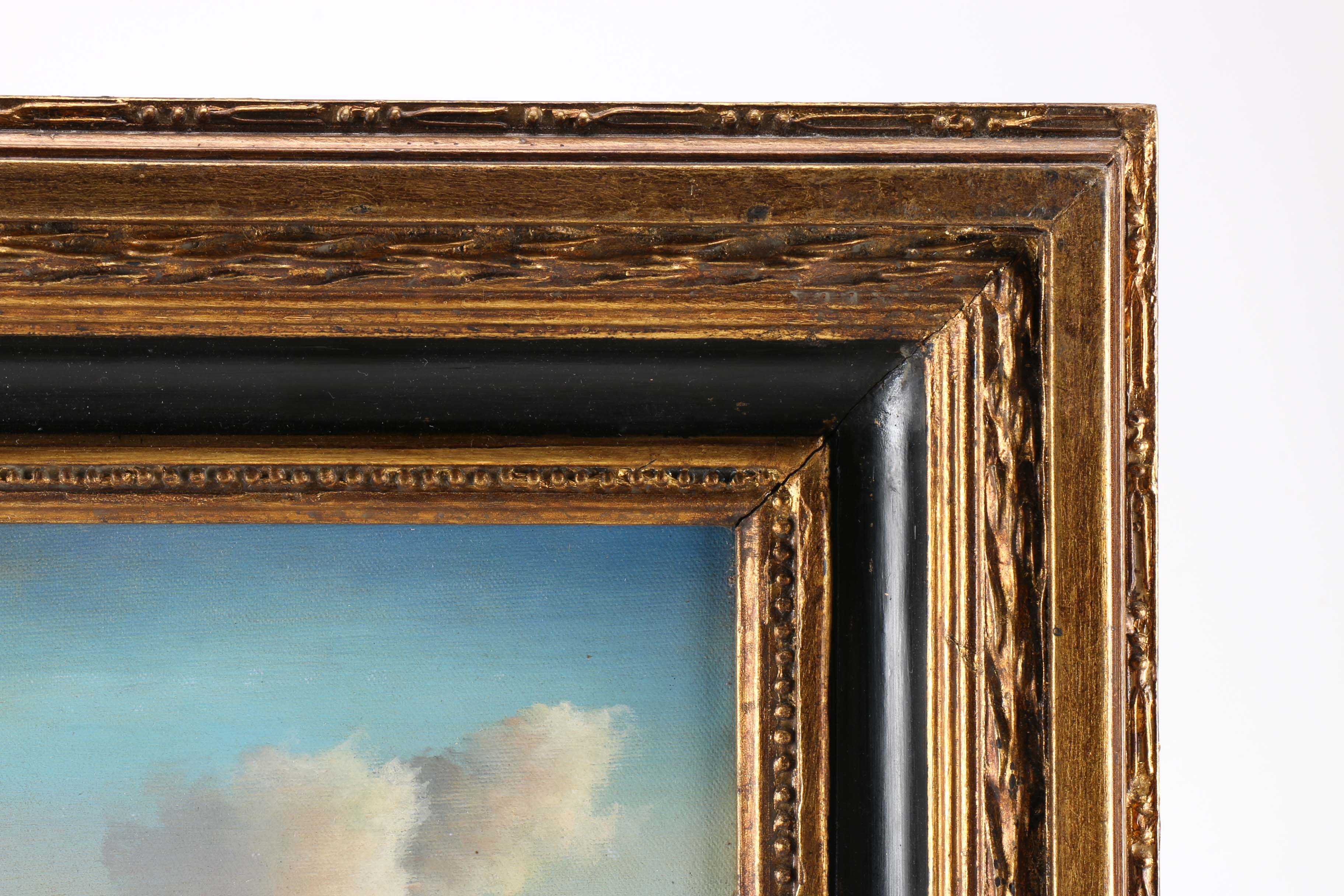 Signed Webb Oil Painting of a Clipper