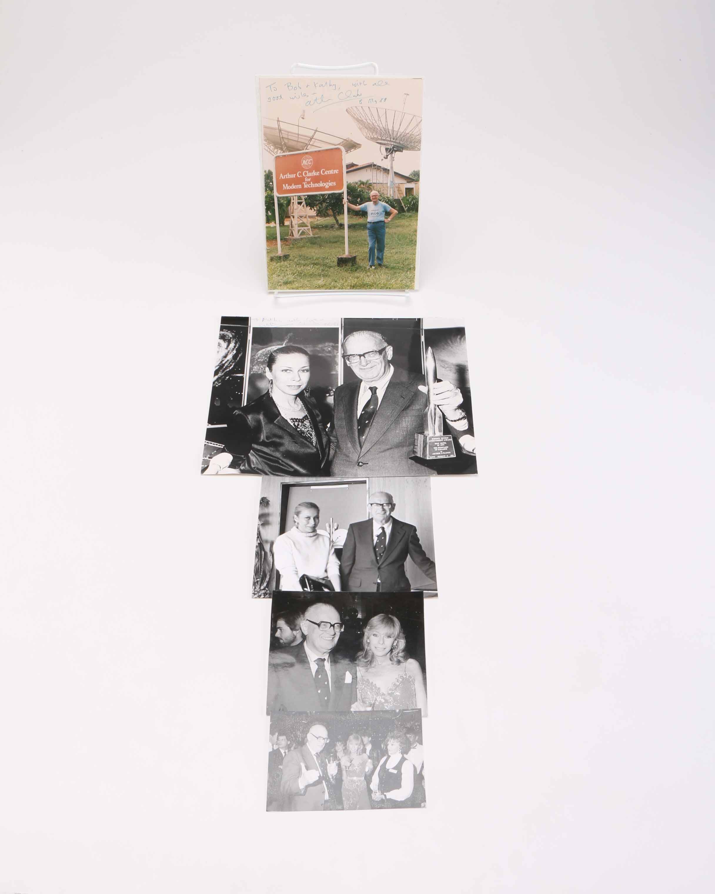 Signed 1980s Arthur C. Clarke Photographs