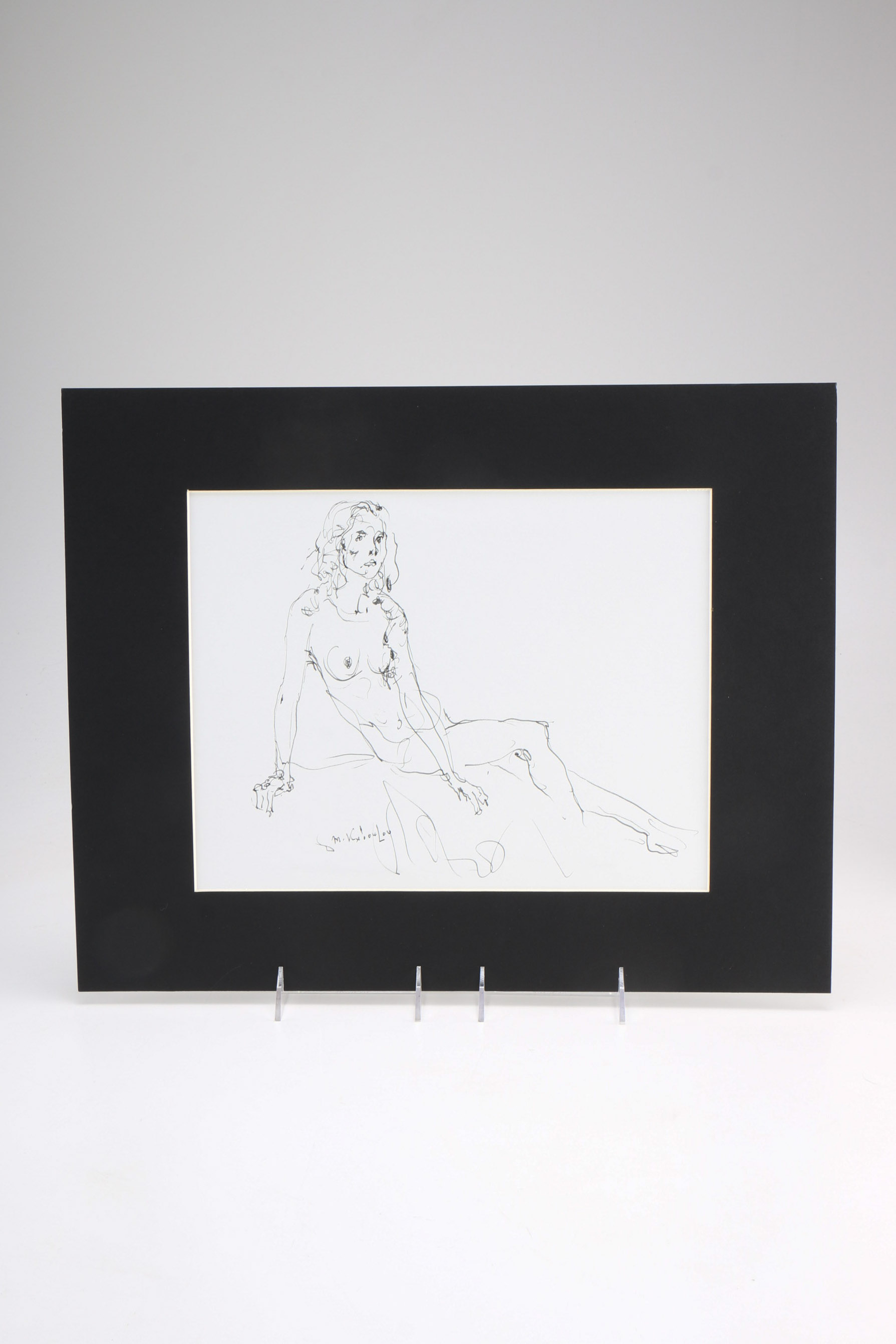 Murat Kaboulov Signed Original Drawing of Nude