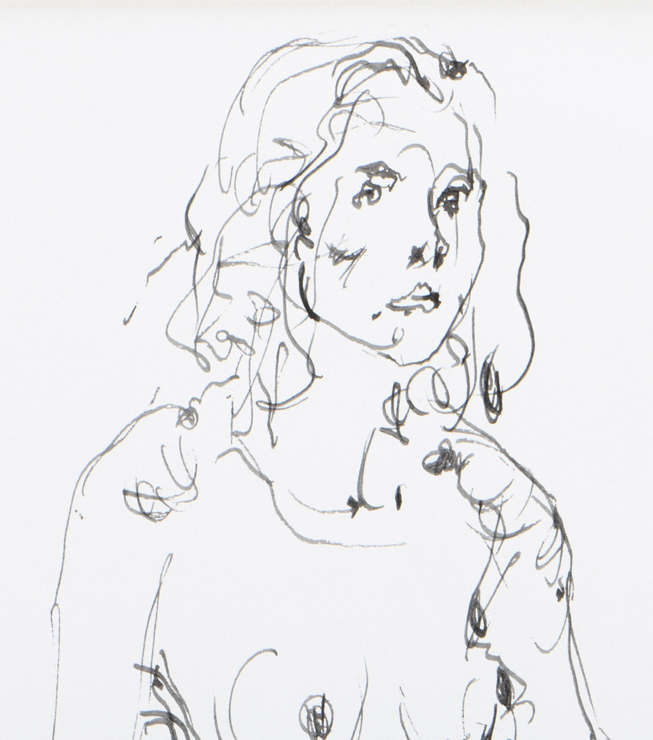 Murat Kaboulov Signed Original Drawing of Nude