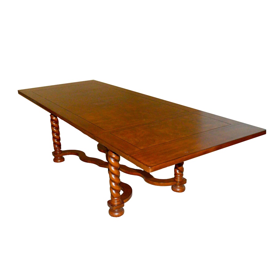 Burled Veneer Dining Table