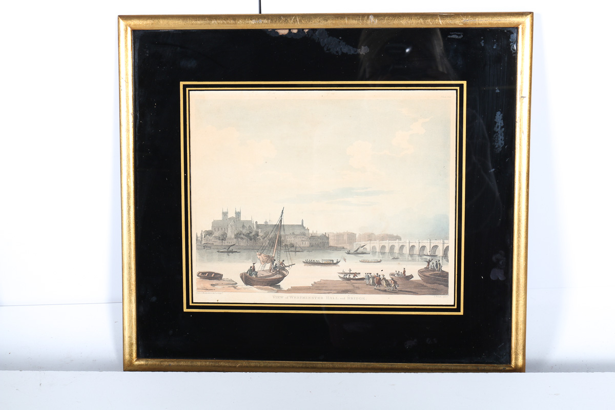 Set of Stippled Etchings after London Scenes