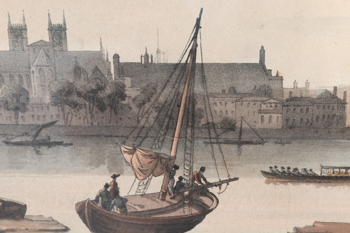 Set of Stippled Etchings after London Scenes