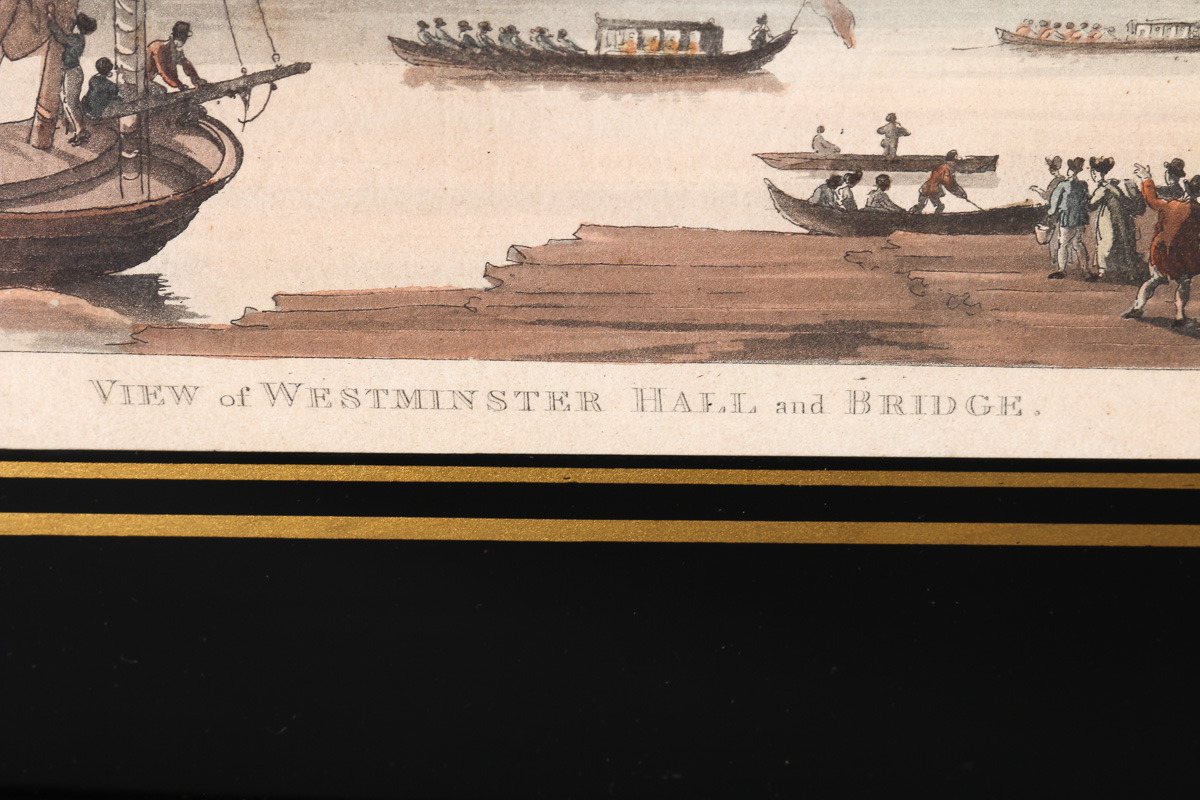 Set of Stippled Etchings after London Scenes