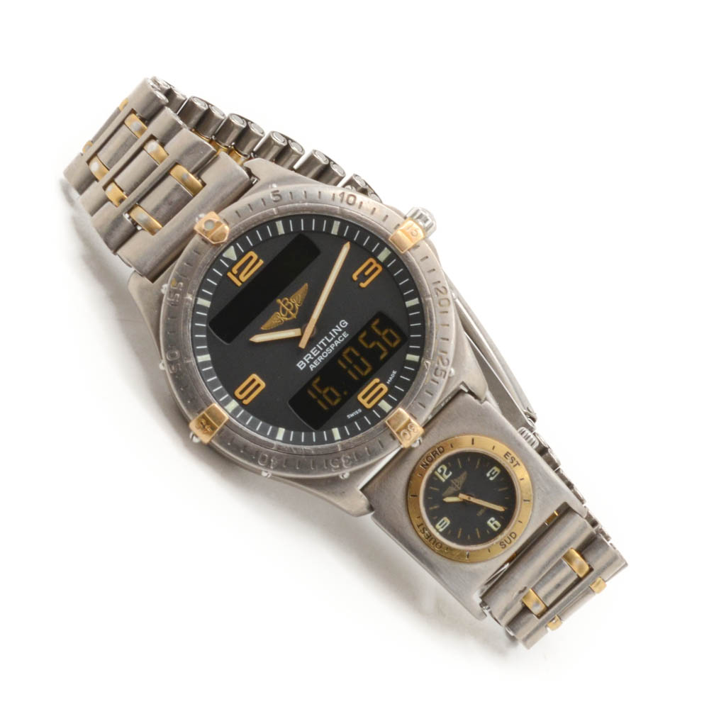 Men's Breitling Professional Aerospace Titanium Two Tone with UTC Quartz Watch