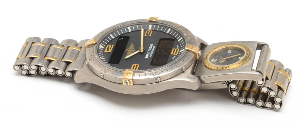 Men's Breitling Professional Aerospace Titanium Two Tone with UTC Quartz Watch