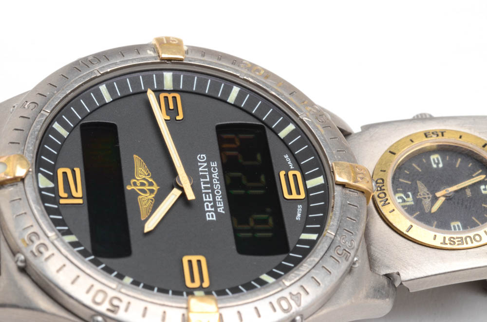 Men's Breitling Professional Aerospace Titanium Two Tone with UTC Quartz Watch