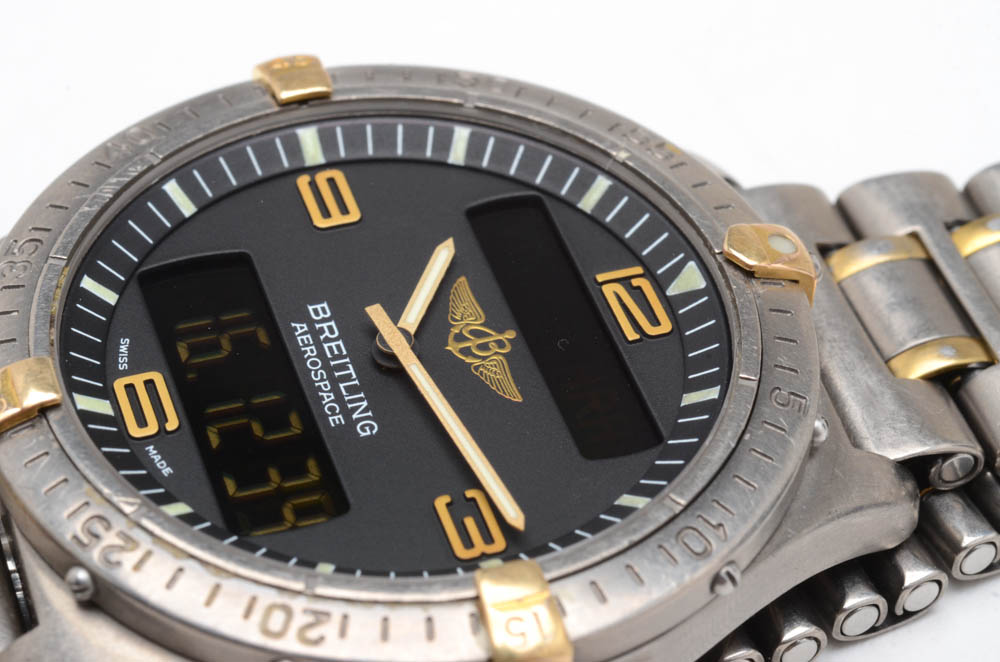 Men's Breitling Professional Aerospace Titanium Two Tone with UTC Quartz Watch