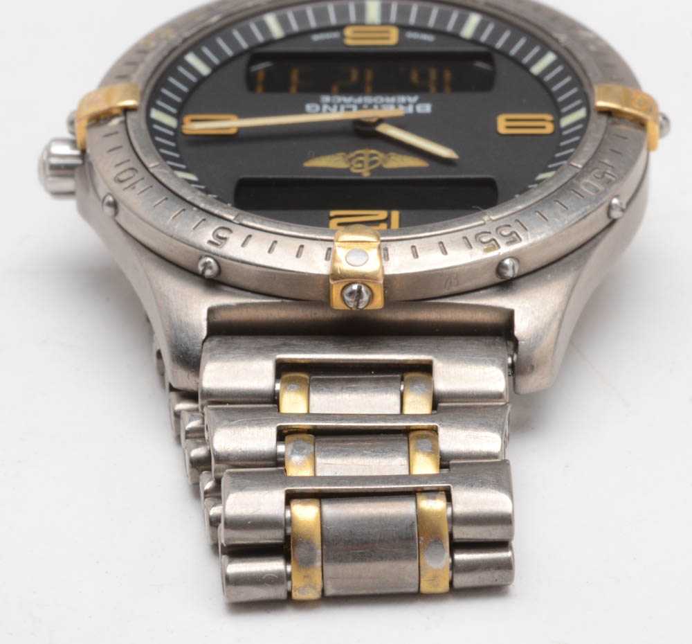 Men's Breitling Professional Aerospace Titanium Two Tone with UTC Quartz Watch