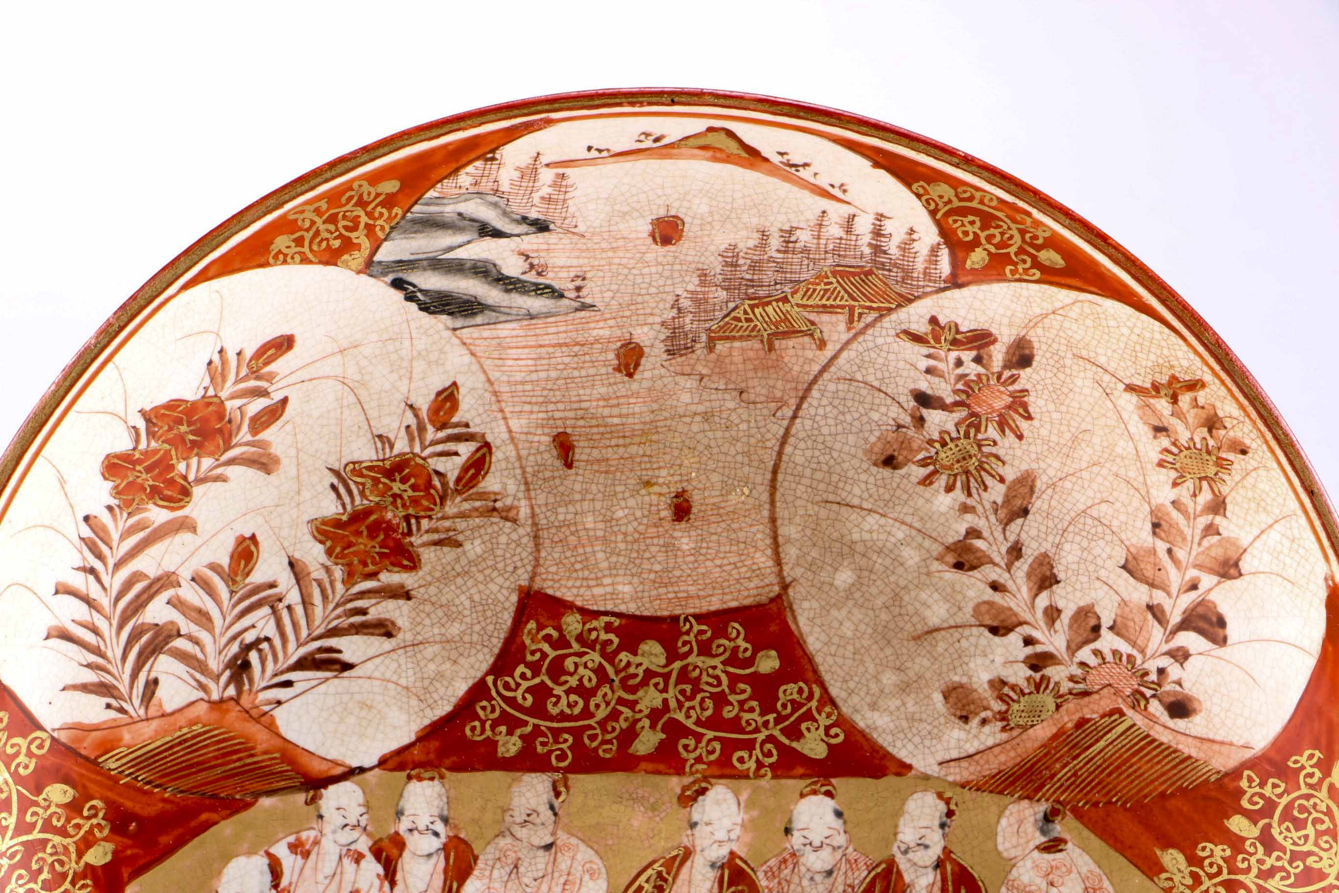 Vintage Japanese Kutani Porcelain Plate