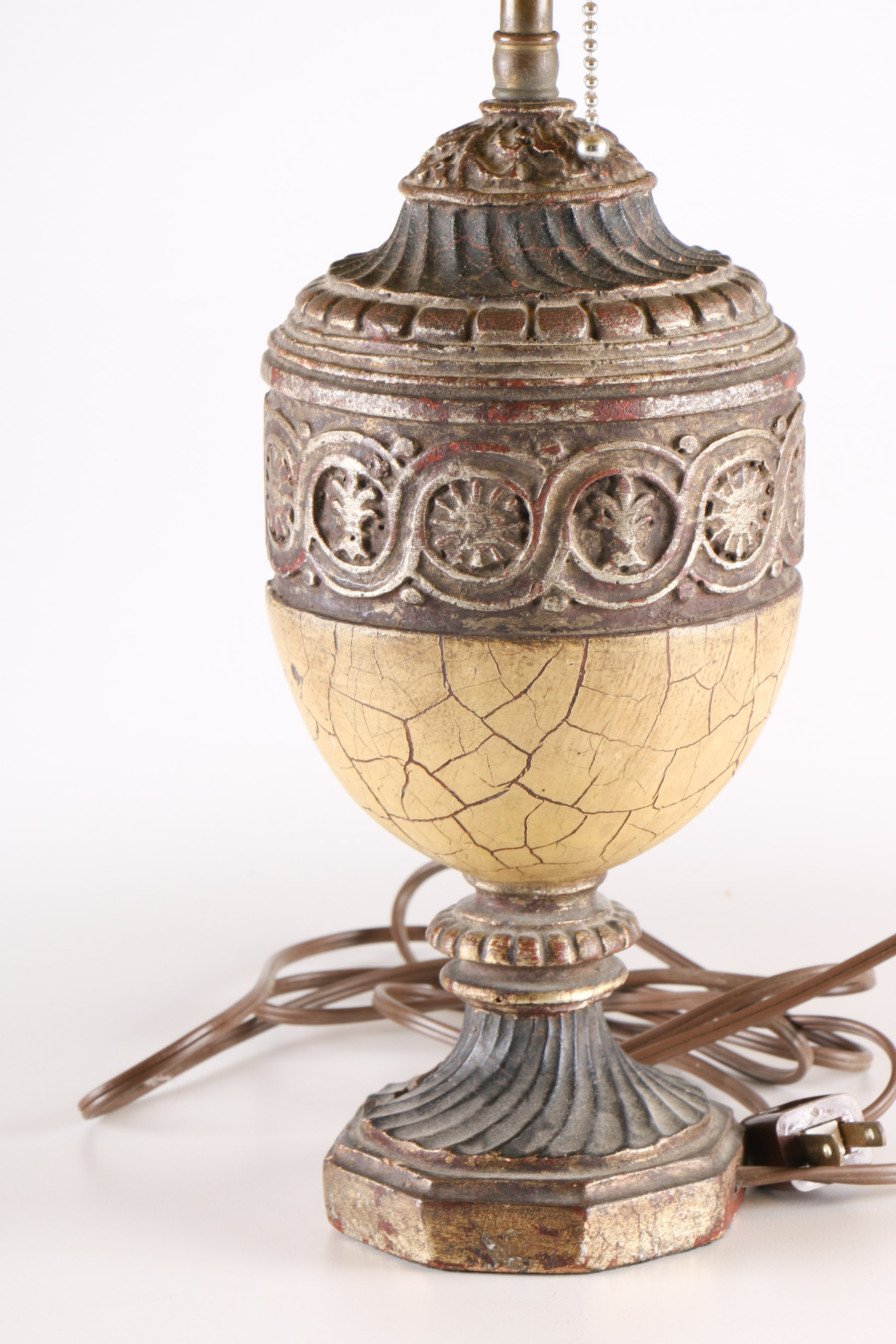 Vintage Roger Williams Table Lamp with Stained Glass Shade