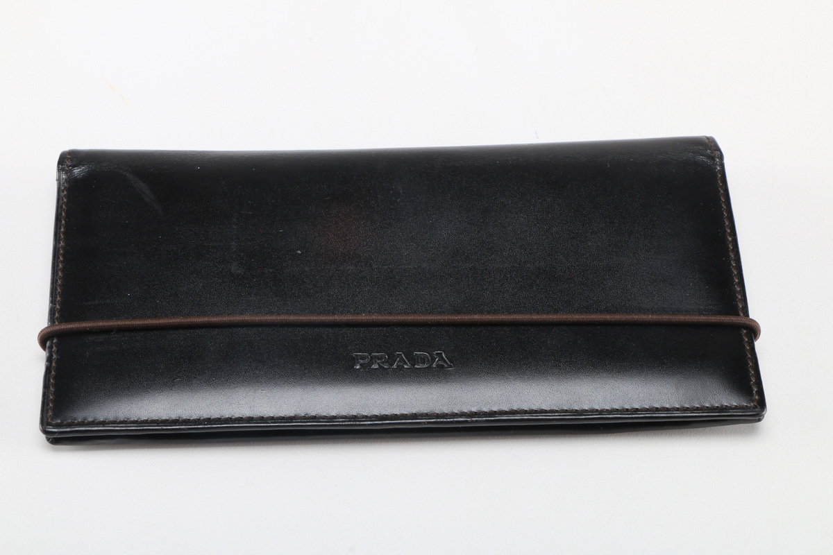Prada Leather Checkbook Cover